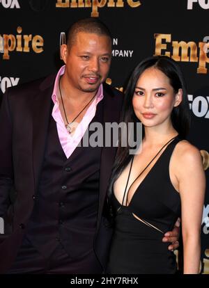 Terrence Howard and Mira Pak attending the 'Empire' Season 2 Premiere held at Carnegie Hall in New York, USA. Stock Photo