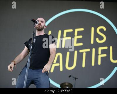 Sam Harris of X Ambassadors during day 1 of the Life Is Beautiful Festival in Las Vegas, Nevada. Stock Photo