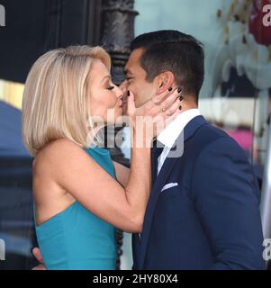 Kelly Ripa and Mark Consuelos attends the Kelly Ripa Hollywood Walk of