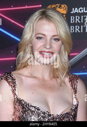 Chloe Farnworth arriving for the 2015 Jaguar Land Rover British Academy Britannia Awards presented by American Airlines at the Beverly Hilton Hotel, Beverly Hills, Los Angeles. Stock Photo