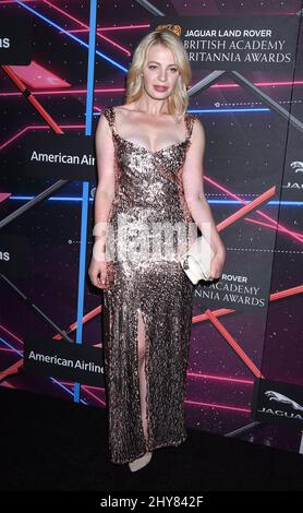 Chloe Farnworth arriving for the 2015 Jaguar Land Rover British Academy Britannia Awards presented by American Airlines at the Beverly Hilton Hotel, Beverly Hills, Los Angeles. Stock Photo