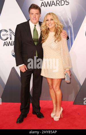 Lee Ann Womack,Frank Liddell attending the 49th Annual CMA Awards in Nashville, Tennessee, USA. Stock Photo