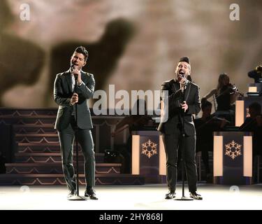 Dan Smyers and Shay Mooney of Dan+Shay CMA Country Christmas held at the Grand Ole Opry House Stock Photo