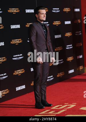 Josh Hutcherson 'The Hunger Games: Mocking Jay - Part 2' Los Angeles Premiere held at the Microsoft Theatre. Stock Photo