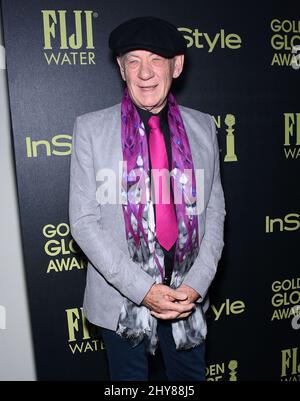 Sir Ian McKellen attending the HFPA & InStyle Celebration of the 2016 Golden Globe Awards Season held at the Ysabel, in Los Angeles, California. Stock Photo