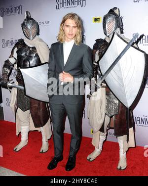 Austin Butler arriving for the The Shannara Chronicles premiere held at iPic Theaters, Los Angeles, December 4th, 2015. Stock Photo