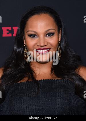 Dana Gourrier attending the world premiere of The Hateful Eight, in Los