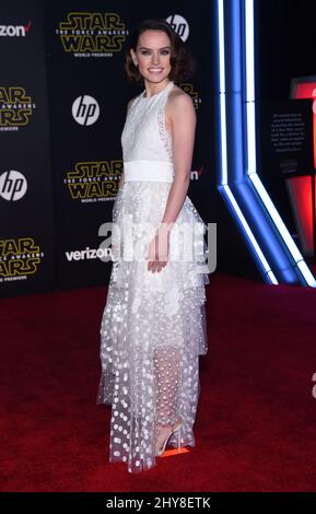 Daisy Ridley attending the Star Wars: The Force Awakens Premiere Stock Photo