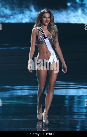 Miss Finland, Rosa-Maria Ryyti takes part in the Miss Universe