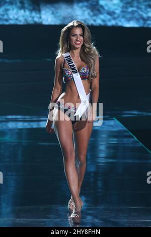 Miss Finland, Rosa-Maria Ryyti takes part in the Miss Universe