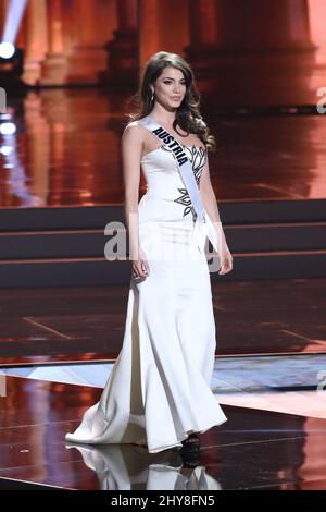 Miss Austria, Amina Dagi takes part in the Miss Universe Preliminary Competition, Planet Hollywood Resort & Casino Stock Photo