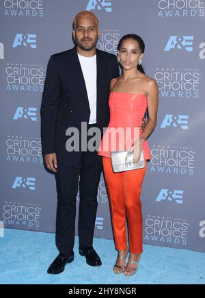 Zoe Kravitz attends the 21st Annual Critics' Choice Awards held at Barker Hanger at the Santa Monica Airport Stock Photo