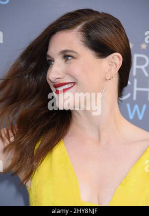 Kathryn Hahn attends the 21st Annual Critics' Choice Awards held at Barker Hanger at the Santa Monica Airport Stock Photo