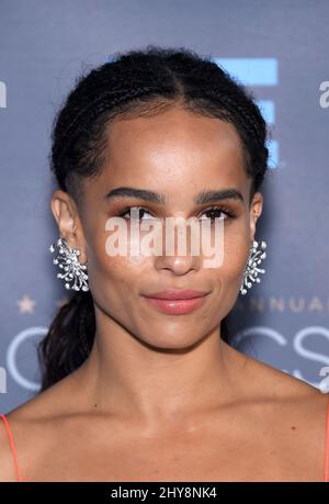 Zoe Kravitz attends the 21st Annual Critics' Choice Awards held at Barker Hanger at the Santa Monica Airport Stock Photo