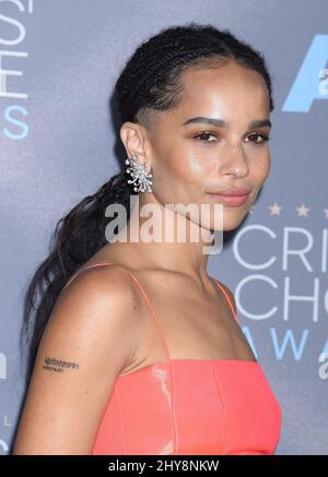 Zoe Kravitz attends the 21st Annual Critics' Choice Awards held at Barker Hanger at the Santa Monica Airport Stock Photo