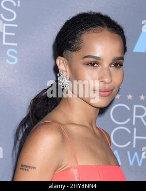 Zoe Kravitz attends the 21st Annual Critics' Choice Awards held at Barker Hanger at the Santa Monica Airport Stock Photo