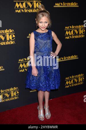 Alivia Lyn Lind attending the 24th Annual MovieGuide Awards held at the Universal Hilton Hotel in Universal City, California. Stock Photo