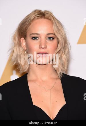 Jennifer Lawrence attending the Oscar Nominees Luncheon held at the Beverly Hilton Hotel, Beverly Hills, Los Angeles. Stock Photo