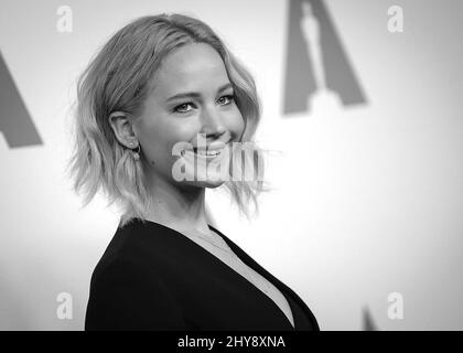 Jennifer Lawrence attending the Oscar Nominees Luncheon held at the Beverly Hilton Hotel, Beverly Hills, Los Angeles. Stock Photo