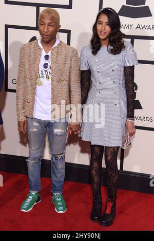 Pharrell Williams at the 58th Grammy's Awards 2016 at the Staple