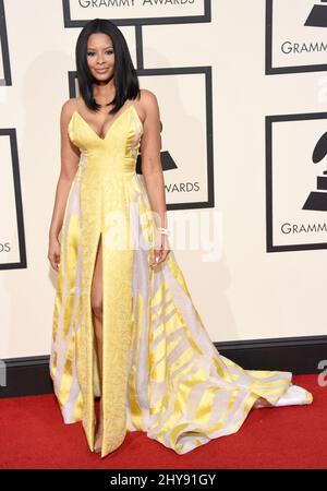 Vanessa Simmons arriving at the 58th Annual Grammy Awards held at Staples Center, Los Angeles Stock Photo