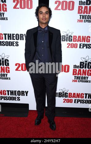 Kunal Nayyar attending 'The Big Bang Theory' Celebrates 200th Episode held at the Vibiana. Stock Photo