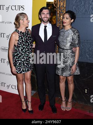 Teresa Palmer, Wes Bentley and Freida Pinto attends the Knight Of Cups premiere in Los Angeles, CA, USA, March 1, 2016. Stock Photo