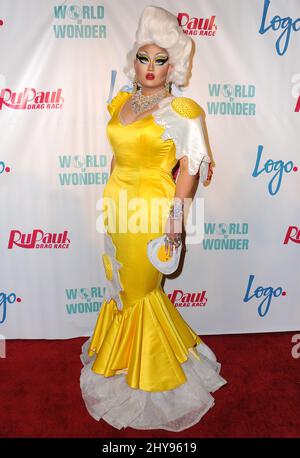 Kim Chi attends RuPaul's Drag Race Season 8 Premiere held at the Mayan Theater Stock Photo