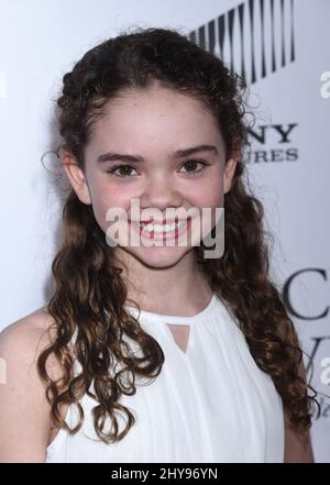 Hannah Alligood attending the 'Miracles From Heaven' Los Angeles Premiere held at the ArcLight Cinemas Hollywood, March 9, 2016 Hollywood, Ca. Stock Photo