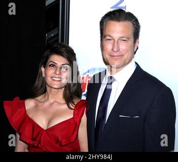 Nia Vardalos and John Corbett attending the New York premiere of My Big Fat Greek Wedding 2. Stock Photo