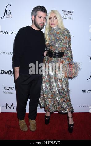 Brandon Maxwell and Lady Gaga attending the Daily Front Rows Fashion LA Awards held at the Sunset Tower Hotel in Los Angeles USA. Stock Photo