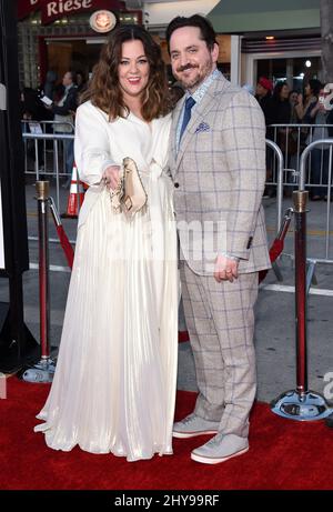 March 28, 2016 Westwood, CA Melissa McCarthy & Ben Falcone 'The Boss' World Premiere held at the Village Theatre. Stock Photo