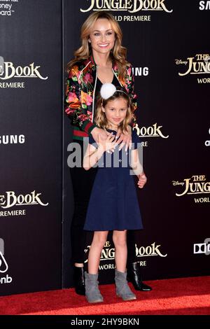 Giada De Laurentiis and daughter Jade attending the premiere of 'The Jungle Book' at the El Capitan Theatre in Los Angeles, USA. Stock Photo