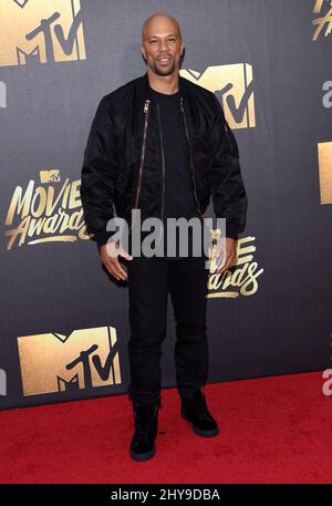 Common attending the 2016 MTV Movie Awards held at Warner Bros. Studios in Los Angeles, USA. Stock Photo