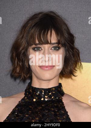 Lizzy Caplan attending the 2016 MTV Movie Awards held at Warner Bros ...