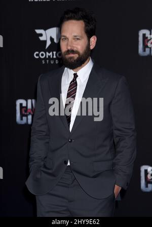 Paul Rudd attending 'Captain America Civil War' World Premiere held at the Dolby Theatre in Los Angeles, USA. Stock Photo