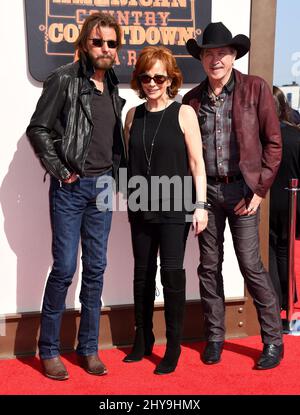 Reba McEntire, Brooks and Dunn attending the 2016 American Country Countdown Awards held at The Forum in Los Angeles, USA. Stock Photo