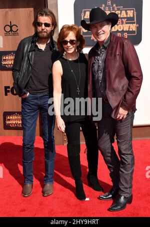 Reba McEntire, Brooks and Dunn attending the 2016 American Country Countdown Awards held at The Forum in Los Angeles, USA. Stock Photo