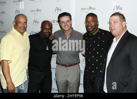 Marvin Menzies, Guest, Rick Pitino, Jamie Foxx, Guest attending the JEWEL Nightclub Opening Night at ARIA Resort & Casino Las Vegas, USA. Stock Photo