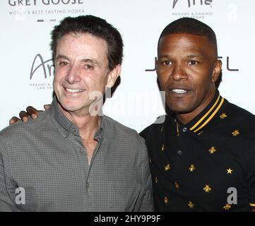 Rick Pitino, Jamie Foxx attending the JEWEL Nightclub Opening Night at ARIA Resort & Casino Las Vegas, USA. Stock Photo