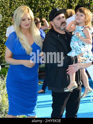 Holly Madison, Pasquale Rotella, Rainbow Aurora Rotella attending the Finding Dory World Premiere held at the El Capitan Theatre Stock Photo