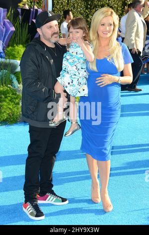 Holly Madison, Pasquale Rotella, Rainbow Aurora Rotella attending the Finding Dory World Premiere held at the El Capitan Theatre Stock Photo