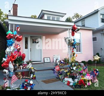 June 9, 2016 Louisville, KY. Muhammad Ali's Childhood Home Boxing legend Muhammad Ali's childhood home at 3302 Grand Ave. Stock Photo