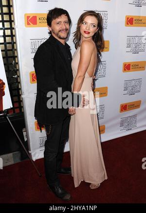 Clifton Collins Jr., Francesca Eastwood attending the 'Outlaws And Angels' Los Angeles Premiere held at Ahrya Fine Arts Theater Stock Photo