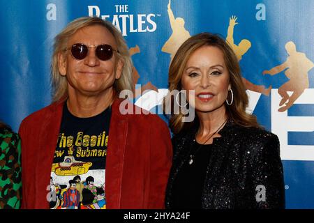 Joe Walsh, Marjorie Bach attending The Beatles LOVE 10th Anniversary Celebration in Las Vegas Stock Photo