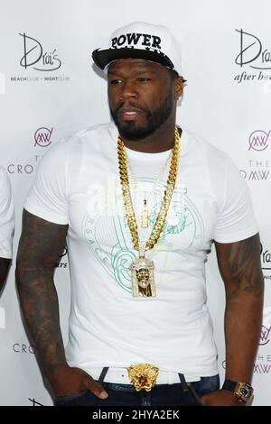 50 Cent celebrates 41st birthday and season three launch of STARZ series Power at Drai's Nightclub at The Cromwell, Las Vegas, July 16th 2016. Stock Photo