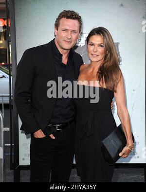 Jason O'Mara, Paige Turco attending the Los Angeles premiere of 'Lights Out'. Stock Photo