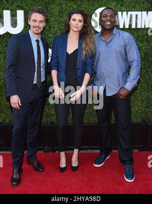 Riley Smith, Peyton List and Mekhi Phifer arrives at the Summer TCA CBS, CW, Showtime Party at Pacific Design Center on Wednesday, Aug. 10, 2016, in West Hollywood, Calif. Stock Photo