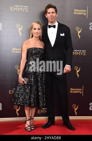 Joanne Froggatt and James Cannon attending the 2016 Creative Arts Emmy Awards held at the Microsoft Theatre L.A. LIVE Stock Photo