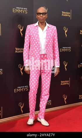 RuPaul 2016 Creative Arts Emmy Awards held at the Microsoft Theatre L.A. LIVE Stock Photo